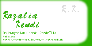 rozalia kendi business card